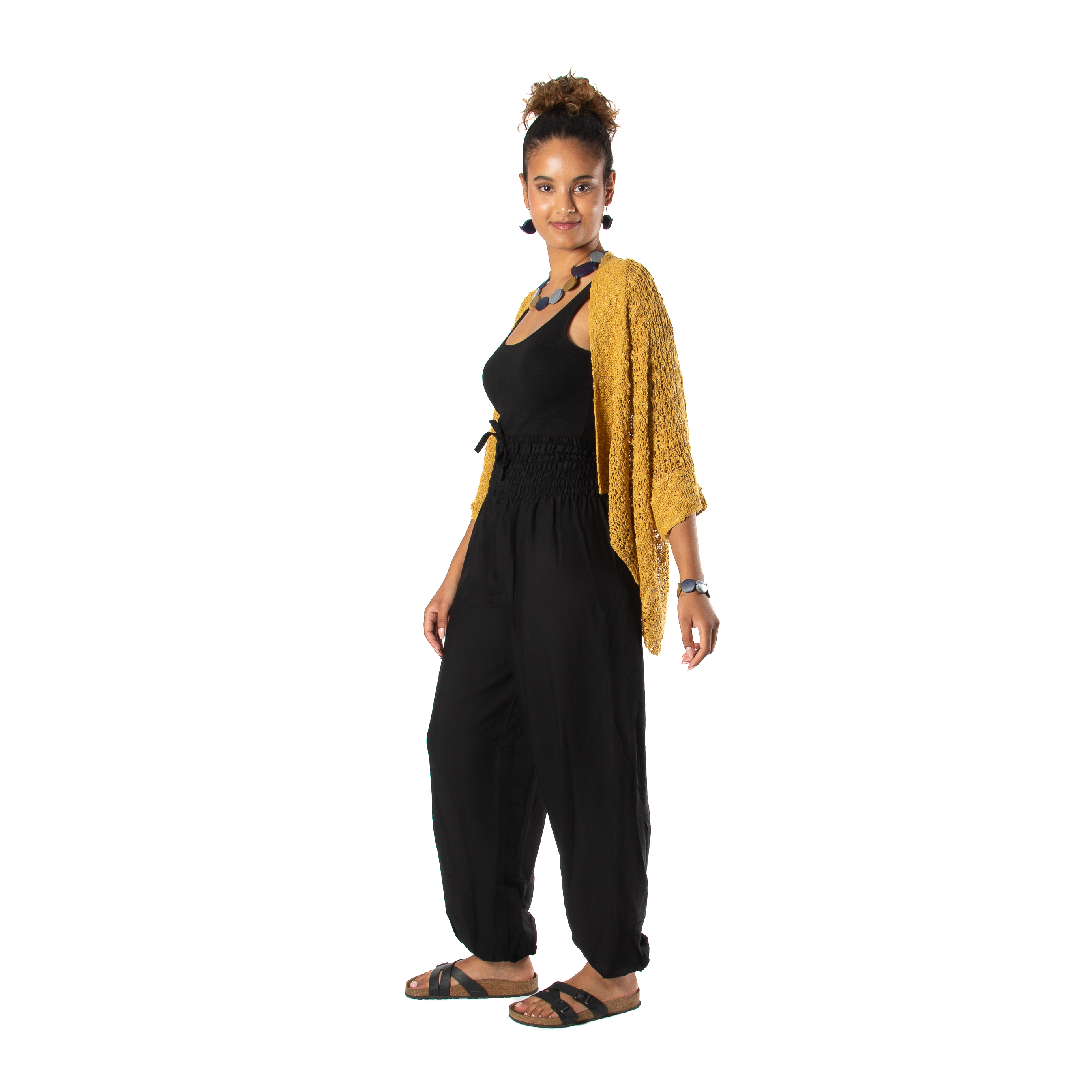 Popcorn Knit Short Sleeve Cardigan in Mustard - Cozy Mustard Popcorn Knit Cardigan - Shopthatapp.ca