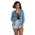 Tie Front Cardigan Blue for Effortless Style and Comfort - Shopthatapp.ca