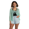 Tie Front Cardigan Mint - Stylish and Versatile Knitwear for All Seasons - Shopthatapp.ca