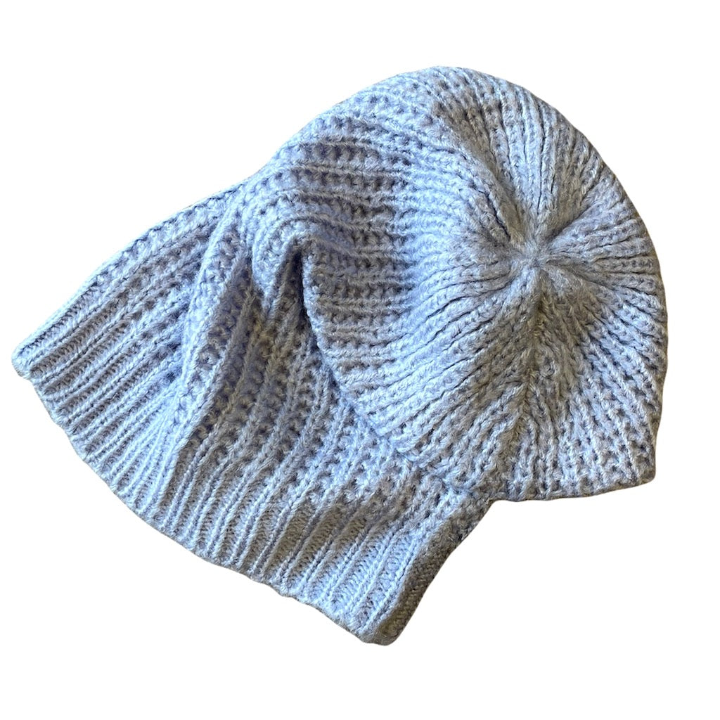Simple Knit Hat With Tie Back - Shopthatapp.ca