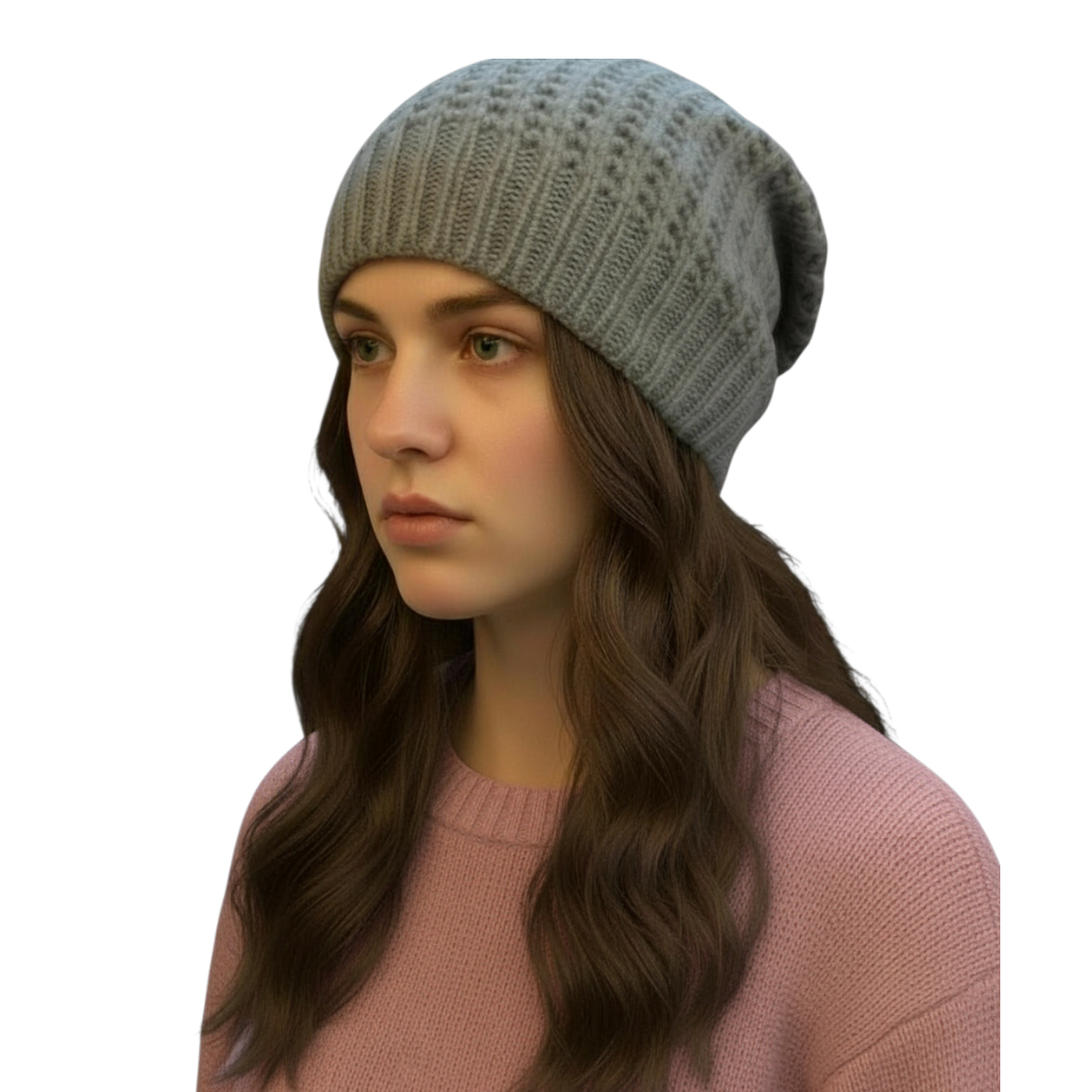 Simple Knit Hat With Tie Back - Shopthatapp.ca