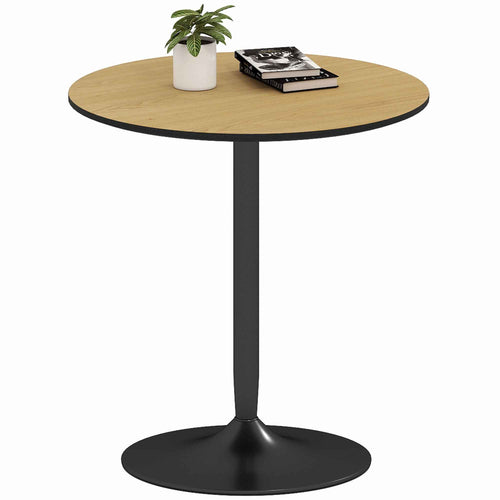 Avis 27.6" Modern Wooden Dining Table with Steel Base-Natural