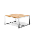 Acacia Stainless Steel & Teak Top Outdoor End Table