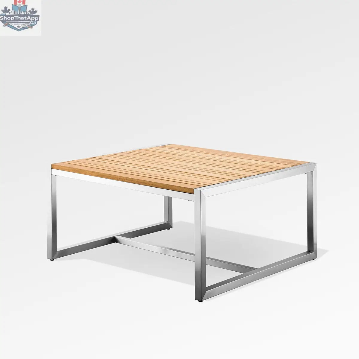 Acacia teak square end table by Enclover with sleek design, perfect for stylish living spaces and modern decor.