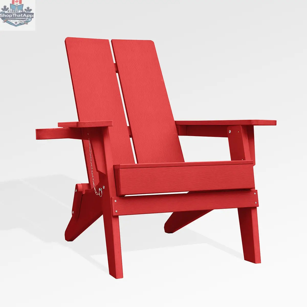 Enclover modern Adirondack folding chair with a stylish 2-panel design, offering comfortable outdoor seating and easy portability.