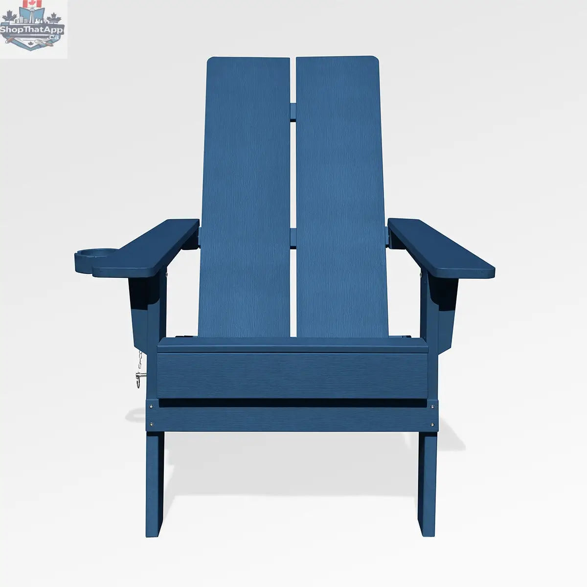 Enclover modern Adirondack folding chair with a stylish 2-panel design, featuring a comfortable and convenient outdoor seating option.