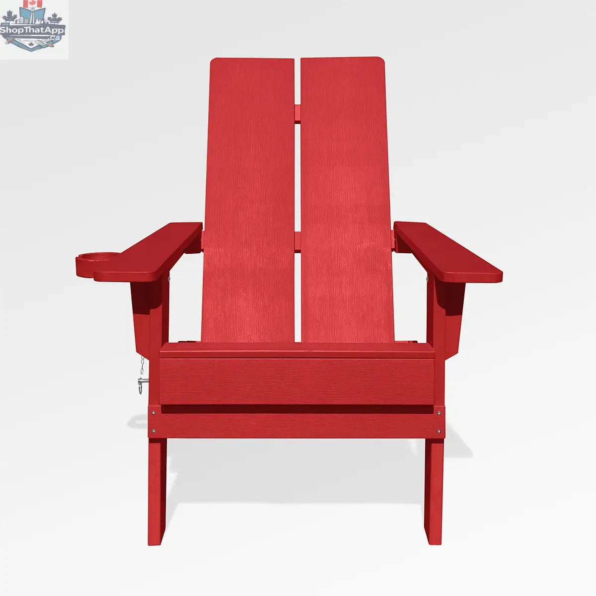 Enclover modern Adirondack folding chair with stylish 2-panel design, featuring a comfortable and convenient outdoor seating option.