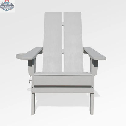 Enclover modern Adirondack folding chair with 2-panel design, featuring a stylish and comfortable outdoor seating option.