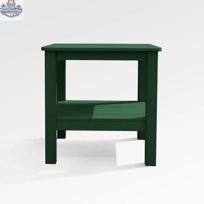 Enclover modern Adirondack end table with a square design, ideal for outdoor spaces, featuring a stylish, sturdy wooden construction.