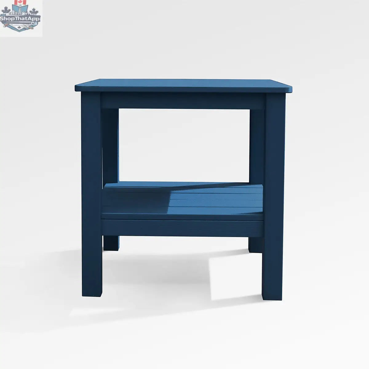 Modern Adirondack end table by Enclover featuring a stylish square design, perfect for outdoor patios and garden spaces.