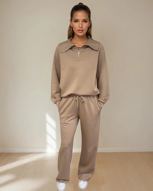 Adora Luxeflow - Everyday Wide Leg Pant In Mocha Mousse - Shopthatapp.ca