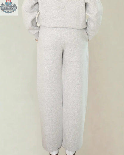 Adora Luxeflow - Everyday Wide Leg Pant In Heather Grey - Shopthatapp.ca
