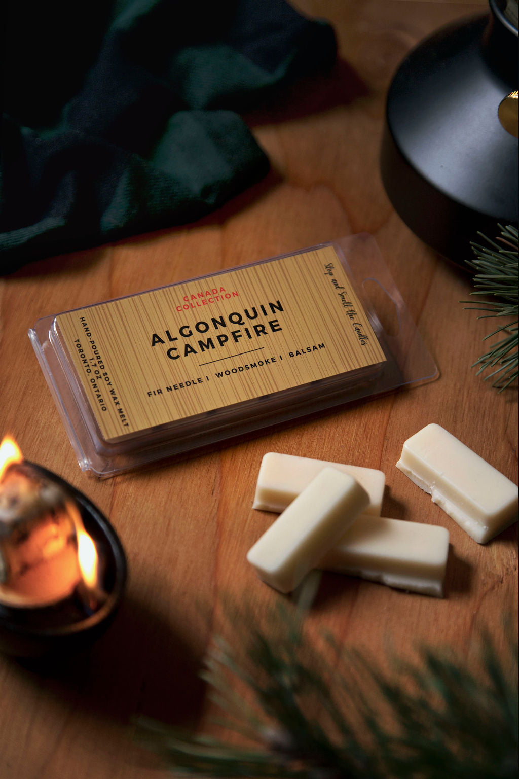 Wax melt bar: algonquin campfire. 1.75oz - Shopthatapp.ca