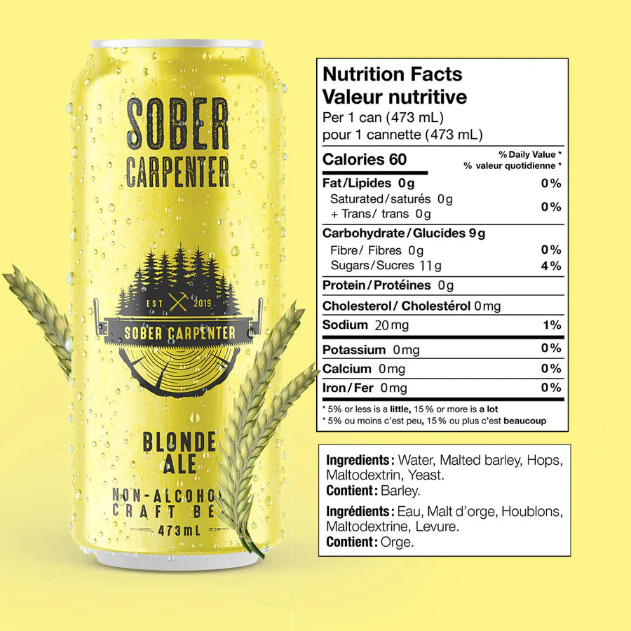 Sober Carpenter Blonde Beer - Refreshing Non-Alcoholic Craft Brew