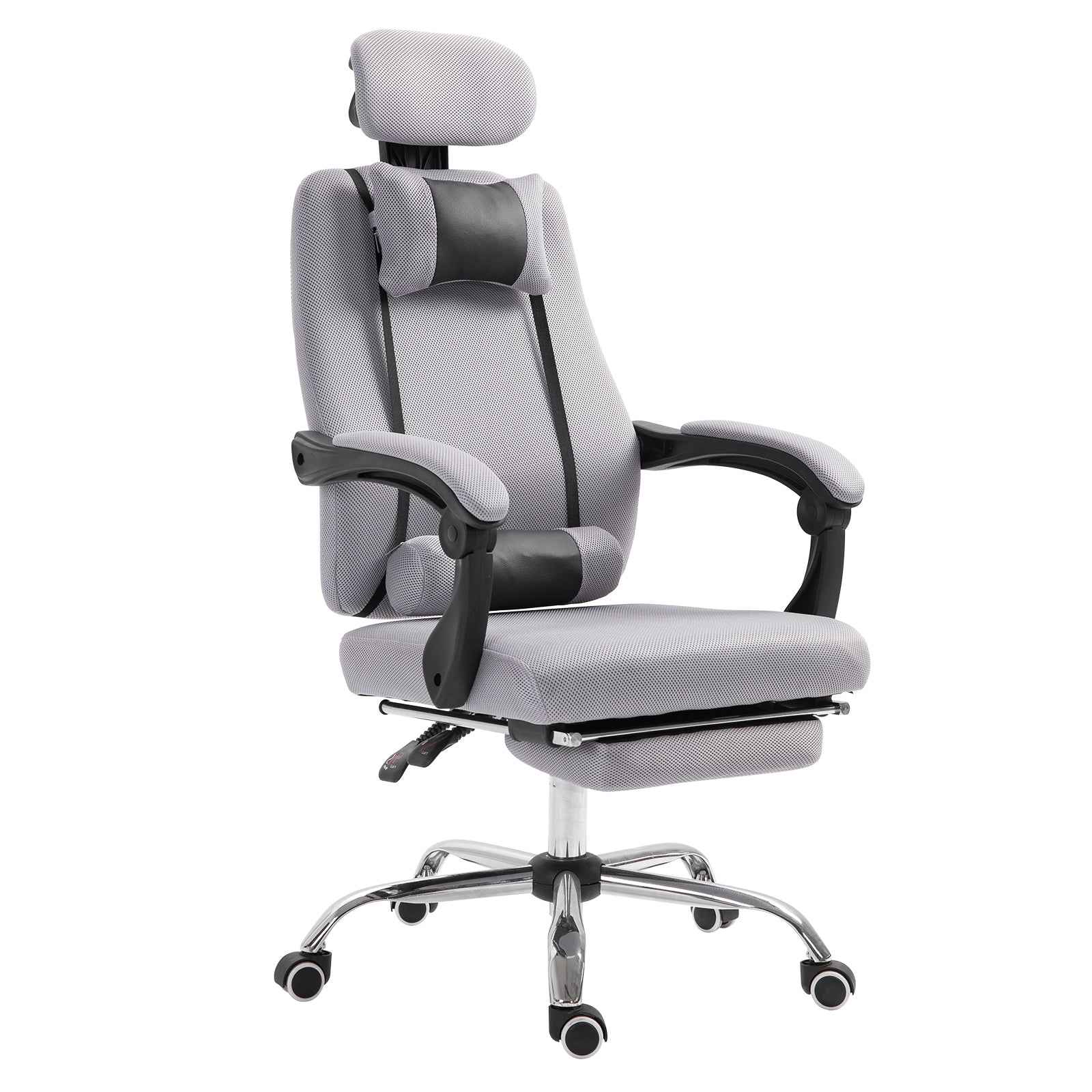 Brady Ergonomic Executive High Back Office Chair with Footrest and Lumbar Support-Grey