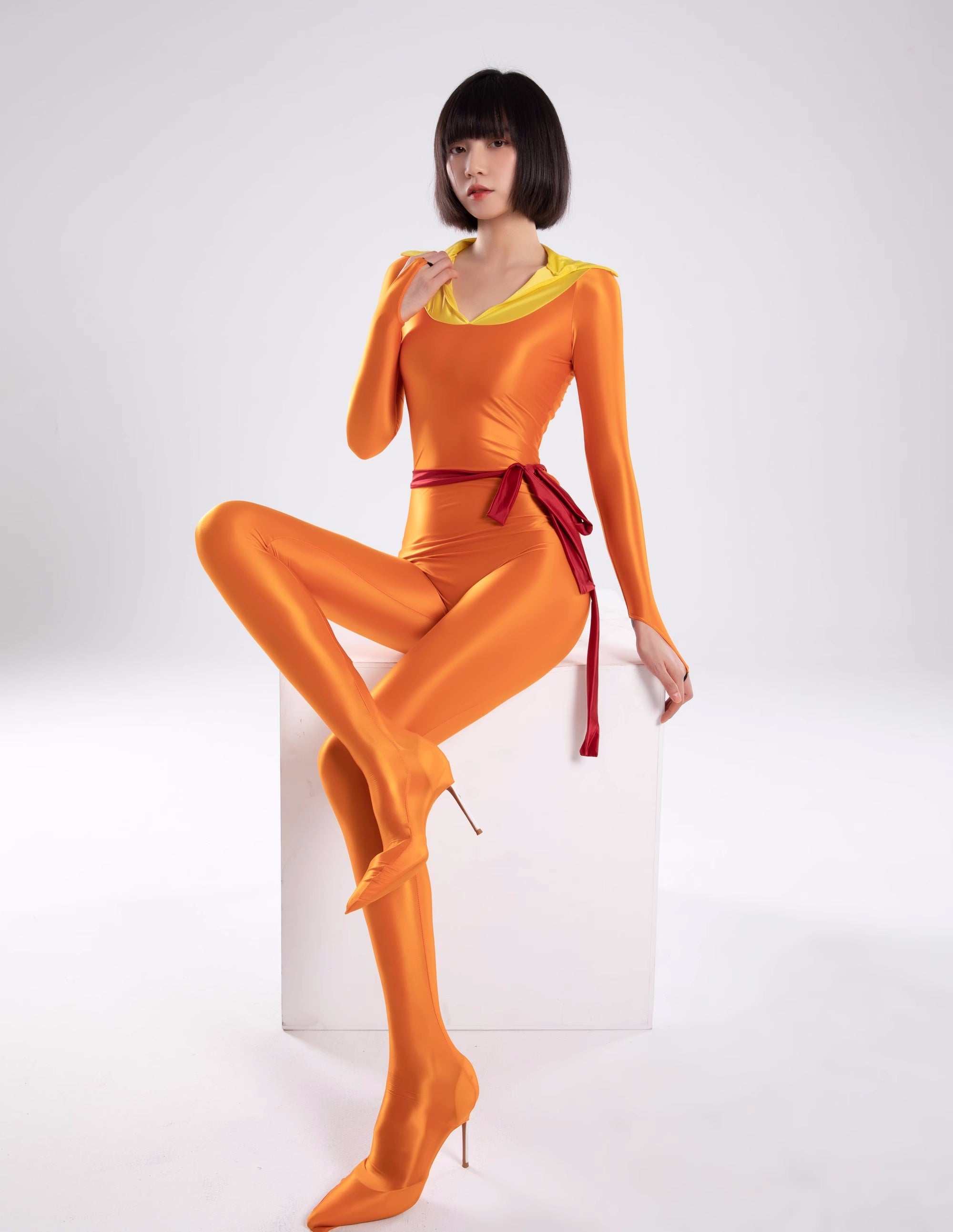 Anime Cat's Eye Cosplay Costume Spandex Full Bodysuit Jumpsuit - Shopthatapp.ca