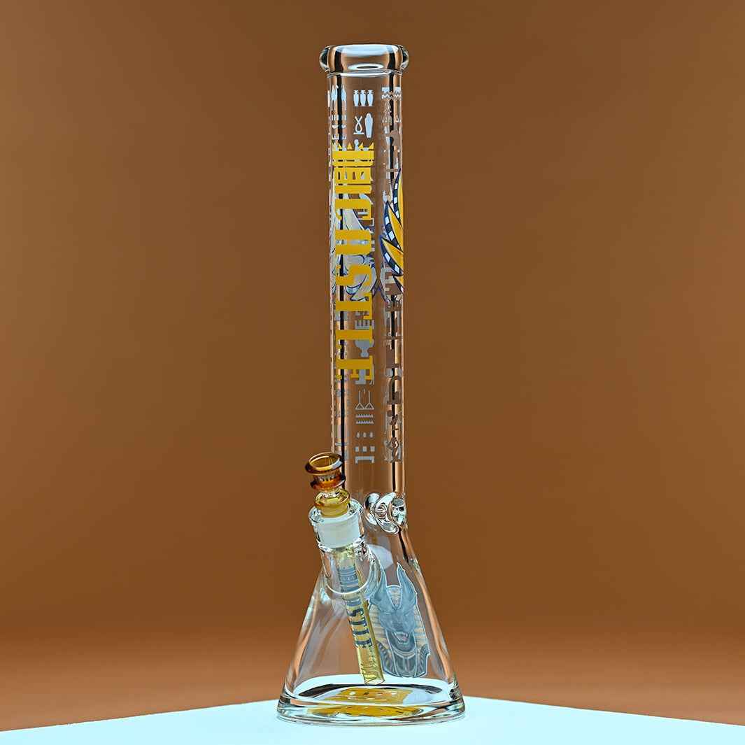 18" Anubis Beaker Bong - 9mm Thick Glass