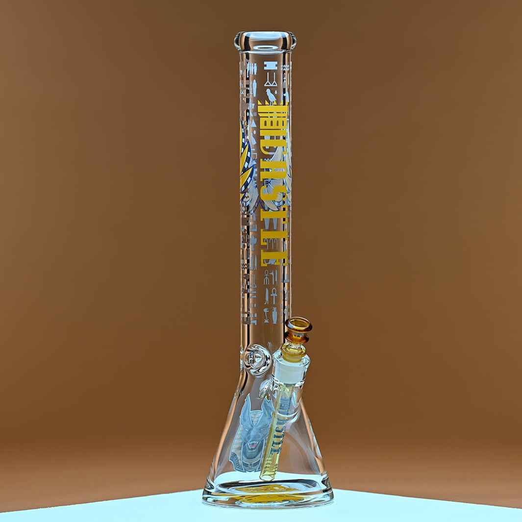 18" Anubis Beaker Bong - 9mm Thick Glass