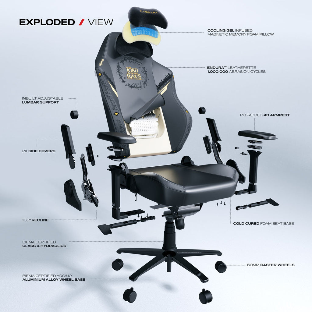 Lord of the Rings Gaming Chair - Black Edition - Shopthatapp.ca