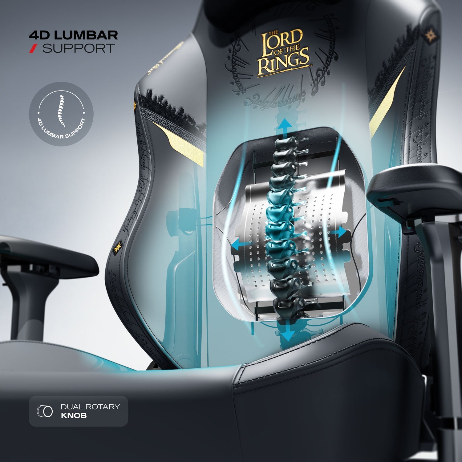 Lord of the Rings Gaming Chair - Black Edition - Shopthatapp.ca
