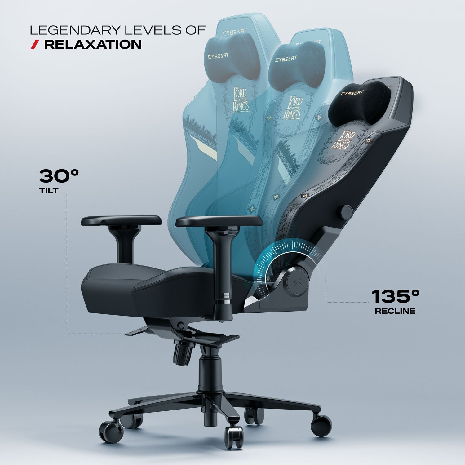 Lord of the Rings Gaming Chair - Black Edition - Shopthatapp.ca