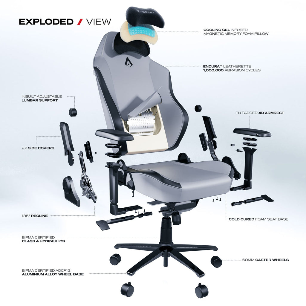 Apex Series X11 Gray Gaming Chair for Ultimate Comfort and Style - Shopthatapp.ca
