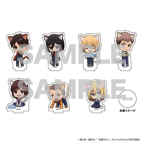 Attack on Titan Anime Merch - 34/ Cat ver. Mini Chara Illustration Acrylic Puchi Stand - Www.Shopthatapp.ca