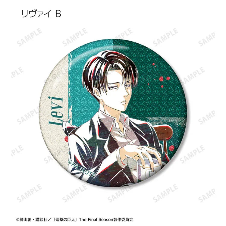Attack on Titan Anime Merch - Trading Ani-Art Glitter Tin Badge New Illustration Tea Time ver. - Www.Shopthatapp.ca
