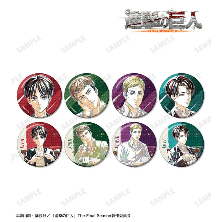 Attack on Titan Anime Merch - Trading Ani-Art Glitter Tin Badge New Illustration Tea Time ver. - Www.Shopthatapp.ca