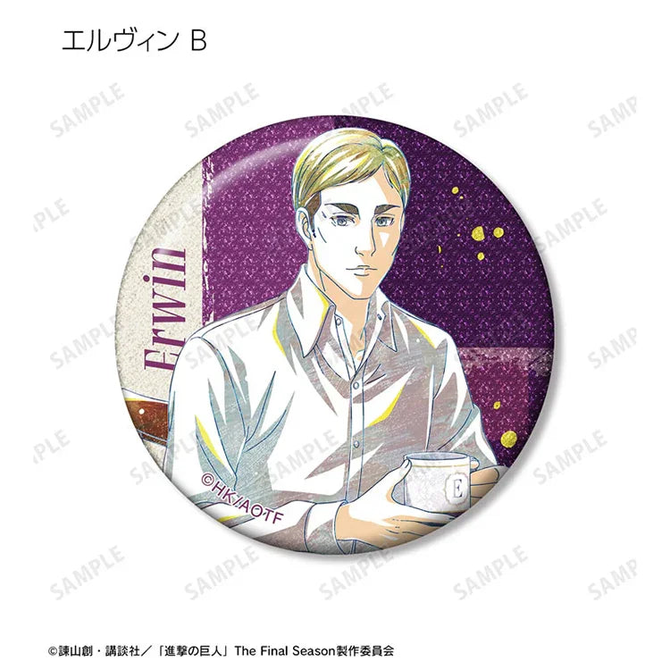 Attack on Titan Anime Merch - Trading Ani-Art Glitter Tin Badge New Illustration Tea Time ver. - Www.Shopthatapp.ca