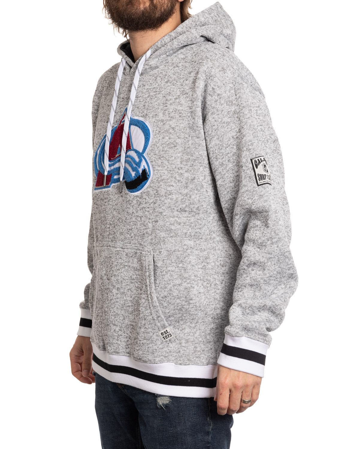 Colorado Avalanche "Muskoka Style" Premium Chenille Woven Logo Hoodie - Shopthatapp.ca