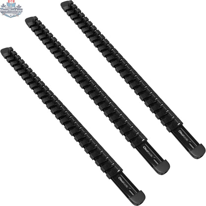 Aluminum Socket Organizer Rails with Locking End Caps - Shopthatapp.ca
