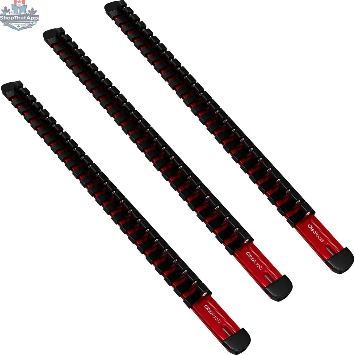 Aluminum Socket Organizer Rails with Locking End Caps - Shopthatapp.ca