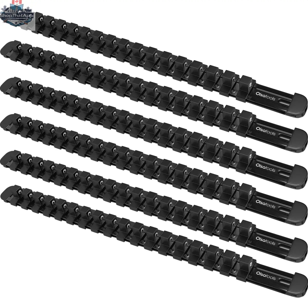 Aluminum Socket Organizer Rails with Locking End Caps - Shopthatapp.ca