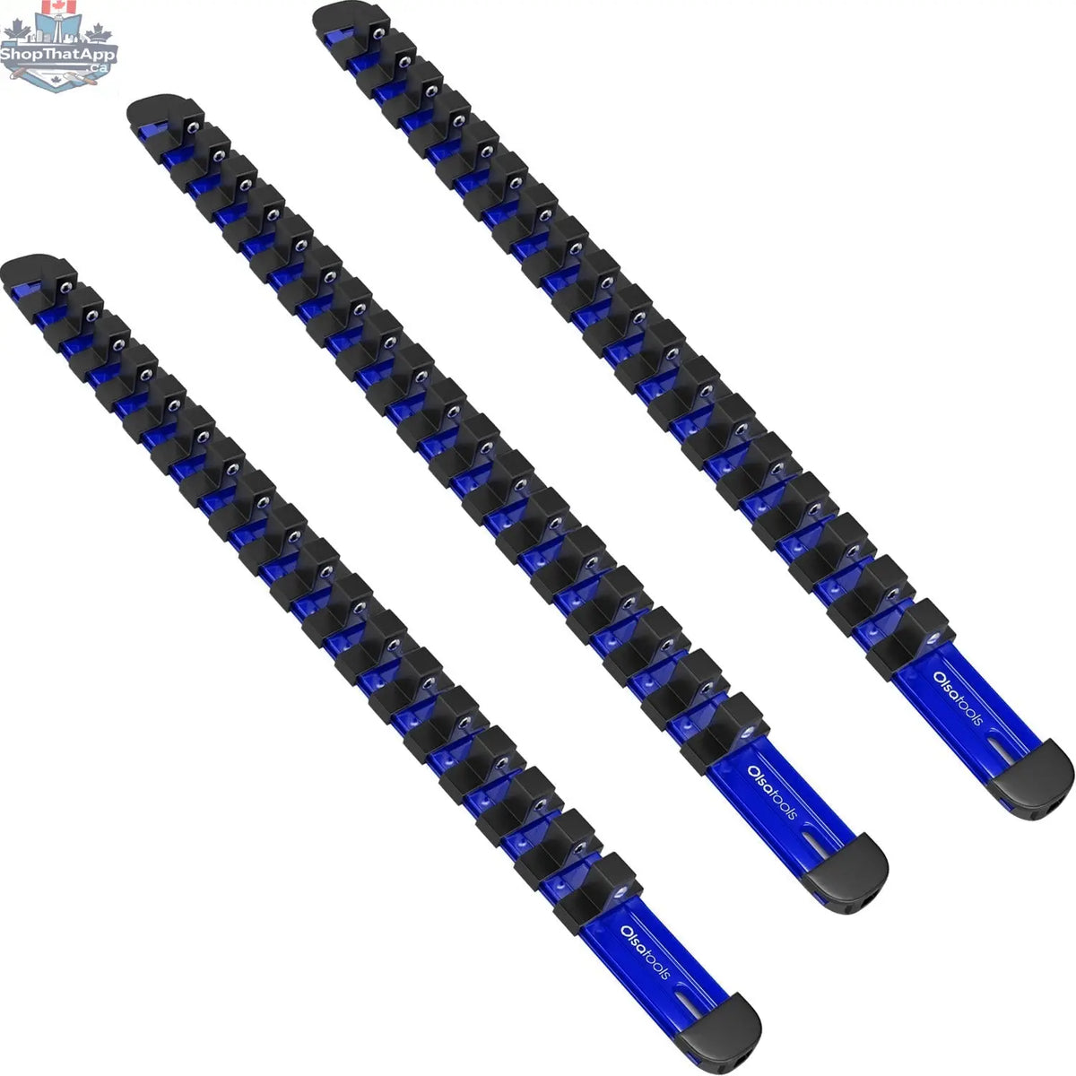 Aluminum Socket Organizer Rails with Locking End Caps - Shopthatapp.ca