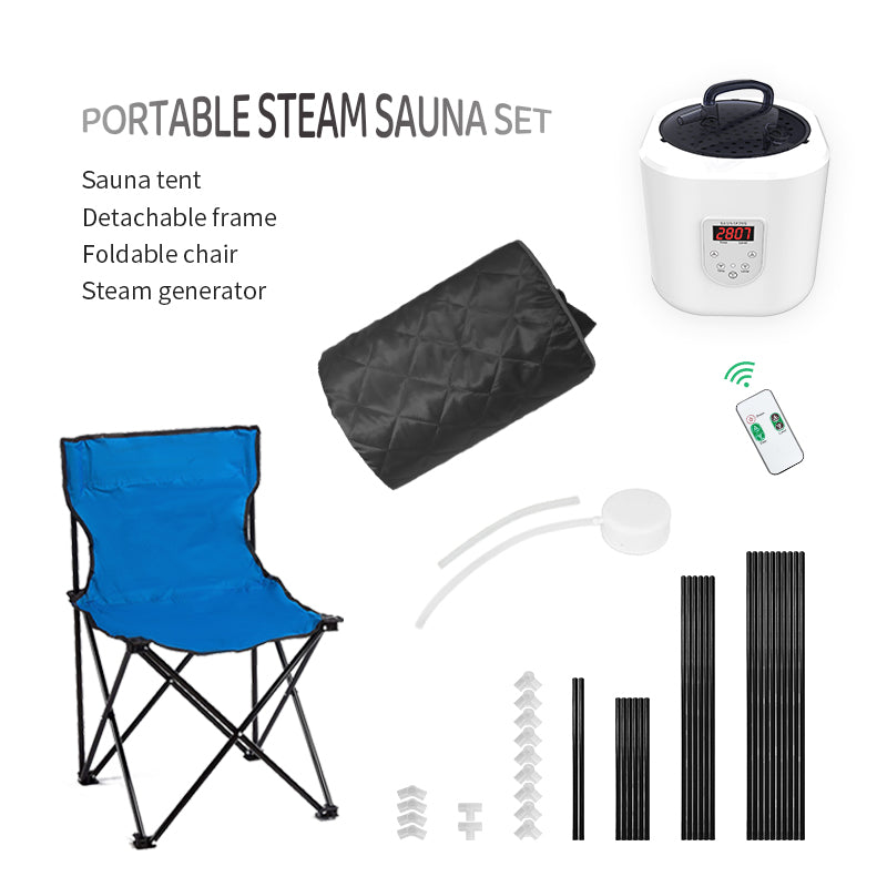 Blisspod | Portable | Personal Full Body 60 Min Rapid Steam Sauna | Pentagonal | Grey | Powerful 1600 Watts | 3.6L Stronger Steamer | 90X90X190cm - Www.Shopthatapp.ca