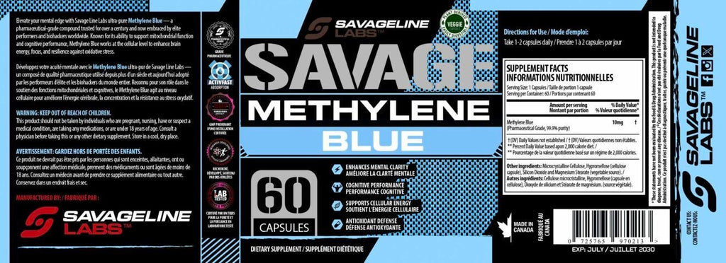 Savageline Labs Methylene Blue Essentials - Www.Shopthatapp.ca