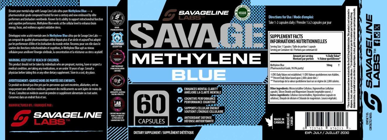 Savageline Labs Methylene Blue Essentials - Www.Shopthatapp.ca