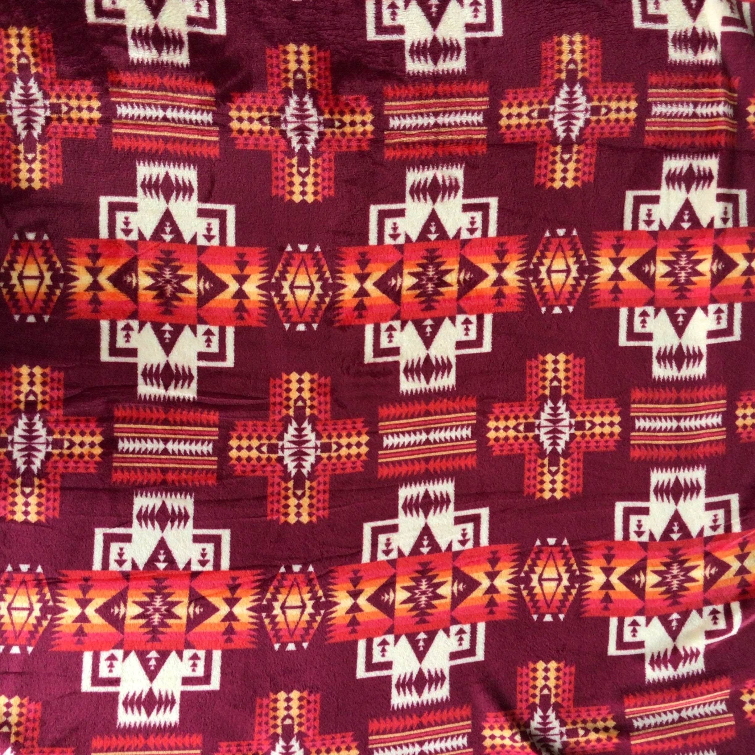 Red Southwestern Style Lightweight Queen Blanket – Cozy & Soft