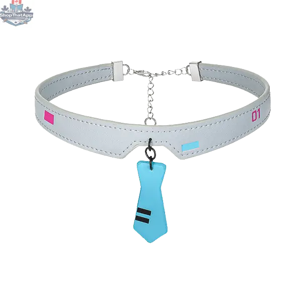 Hatsune Miku character vocal series choker necklace from Hawk Collectibles, featuring vibrant anime-inspired design and adjustable fit.