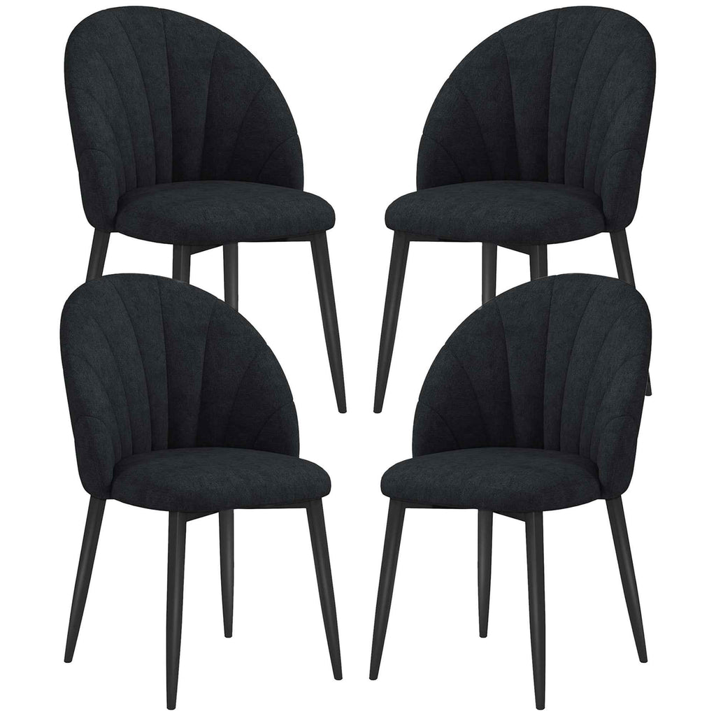 Skylar Modern Dining Chairs Set of 4-Black