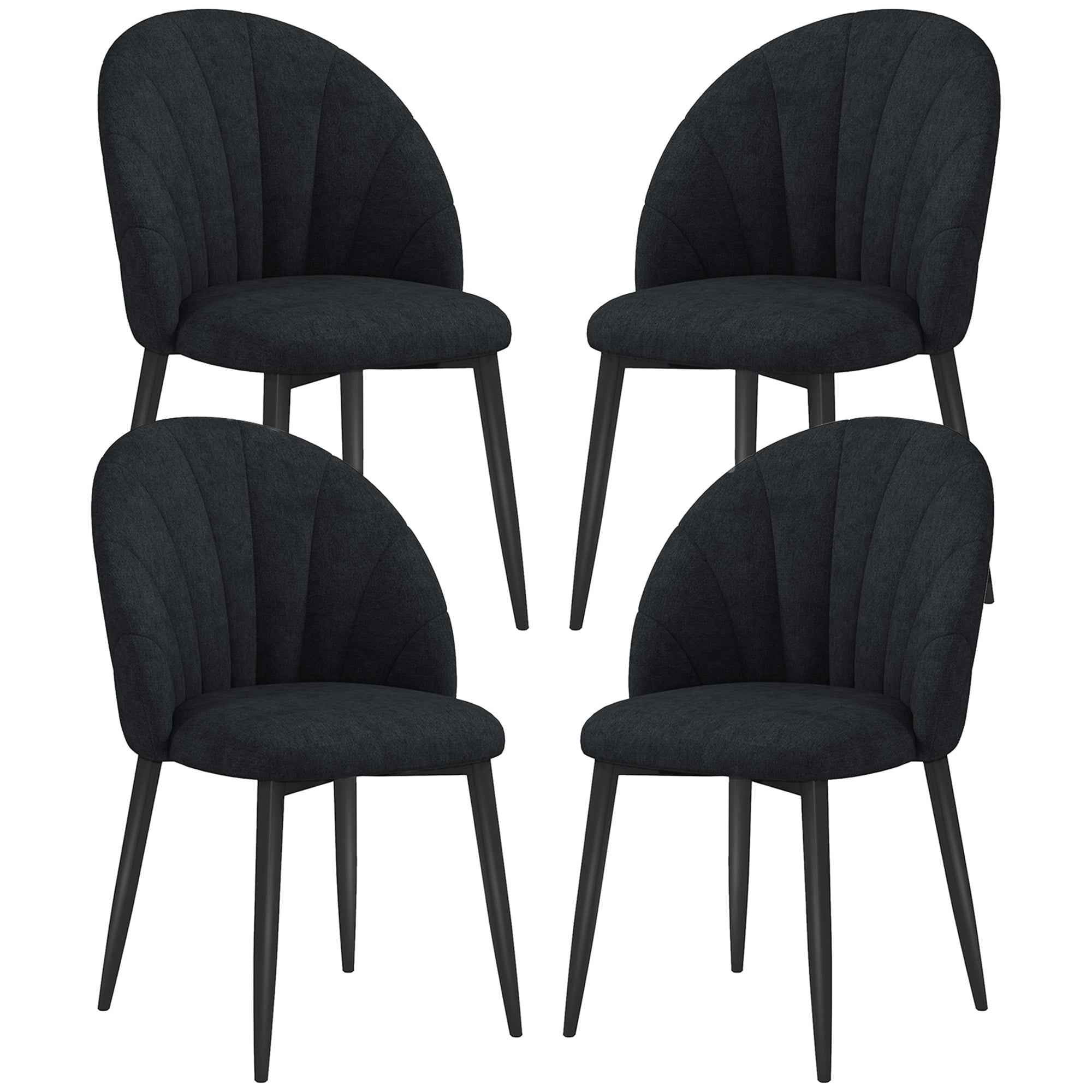 Skylar Modern Dining Chairs Set of 4-Black