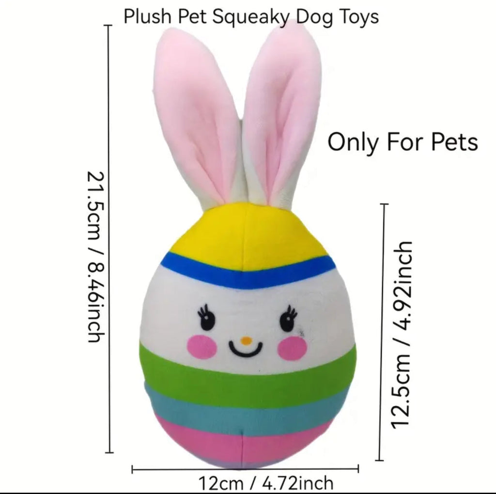 Easter Egg Toy – Plush Bunny Ear Dog Toy