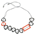 Resin Hoop Necklace in Rectangular Design - Shopthatapp.ca