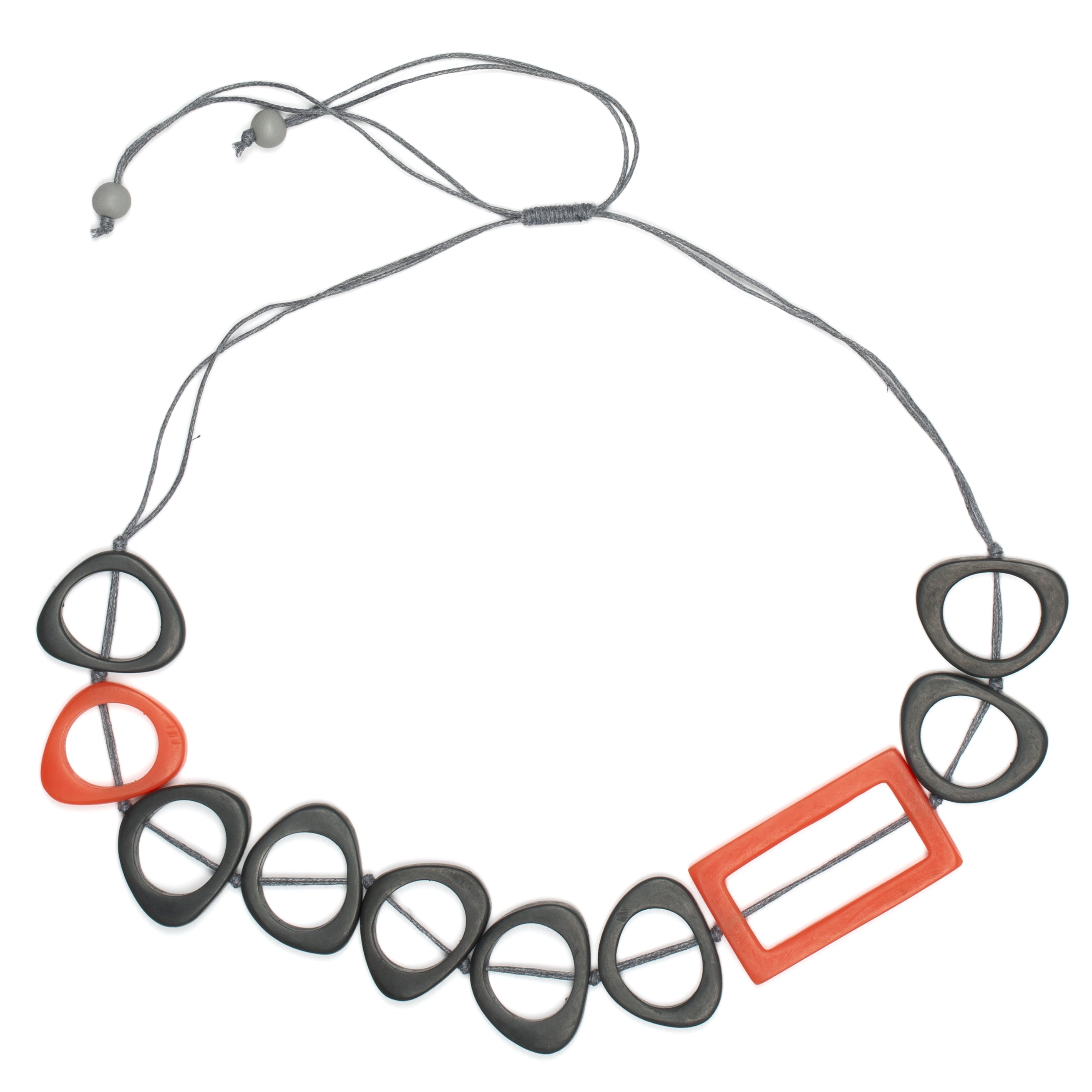 Resin Hoop Necklace in Rectangular Design - Shopthatapp.ca