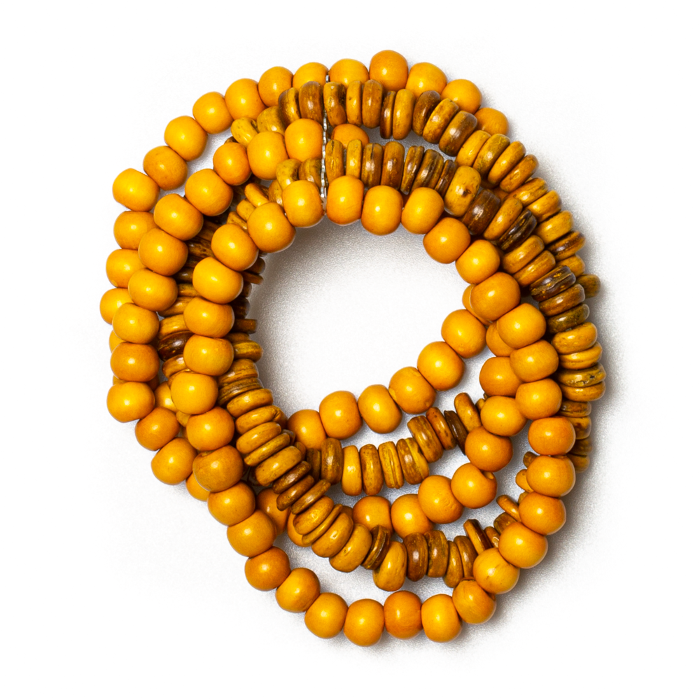 Chunky Wood Coconut Bead Bracelet - Natural Bohemian Style Accessory - Shopthatapp.ca
