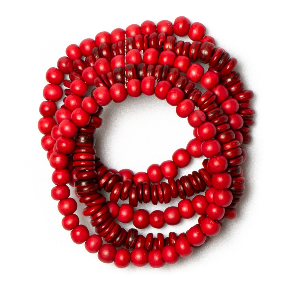 Chunky Wood Coconut Bead Bracelet - Natural Bohemian Style Accessory - Shopthatapp.ca