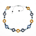 Long Resin Hoop Necklace with Disc Accent - Shopthatapp.ca