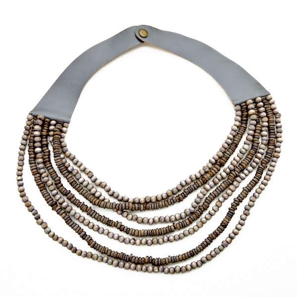 Multi Strand Wooden Bead Necklace - Shopthatapp.ca