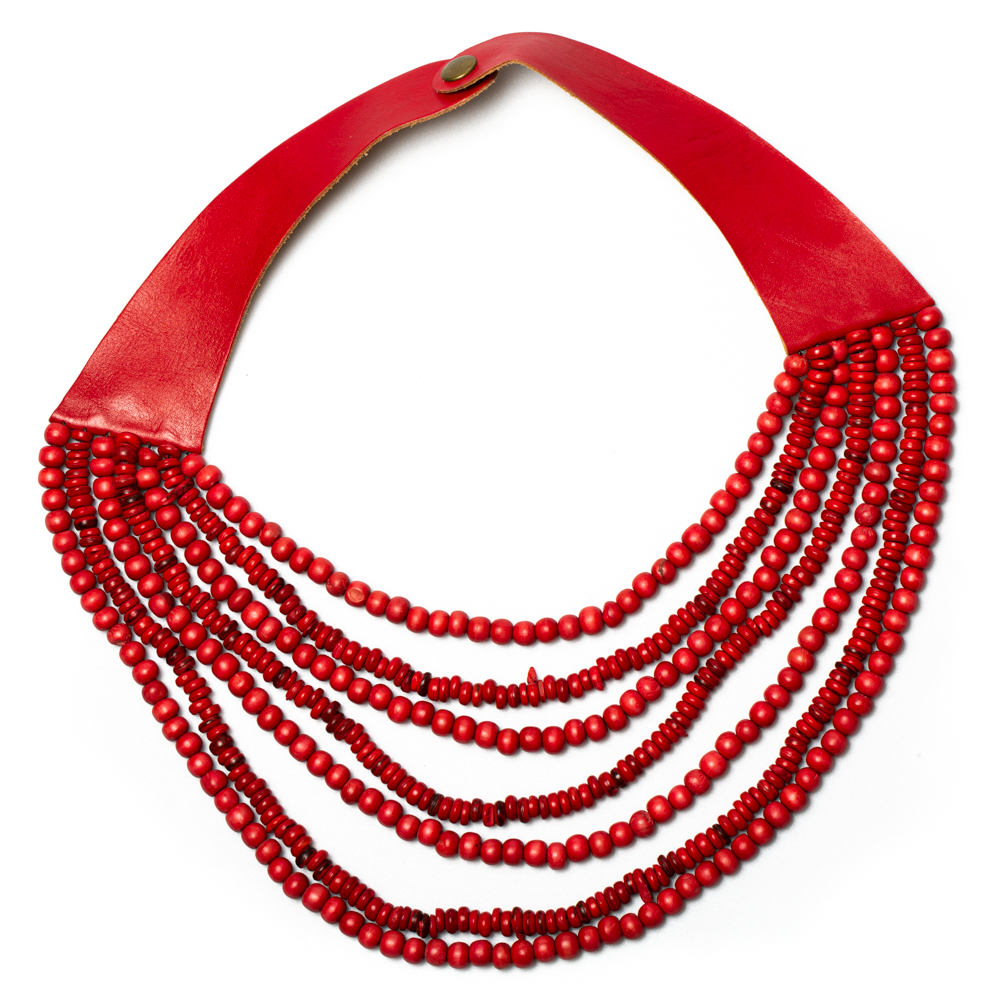 Multi Strand Wooden Bead Necklace - Shopthatapp.ca